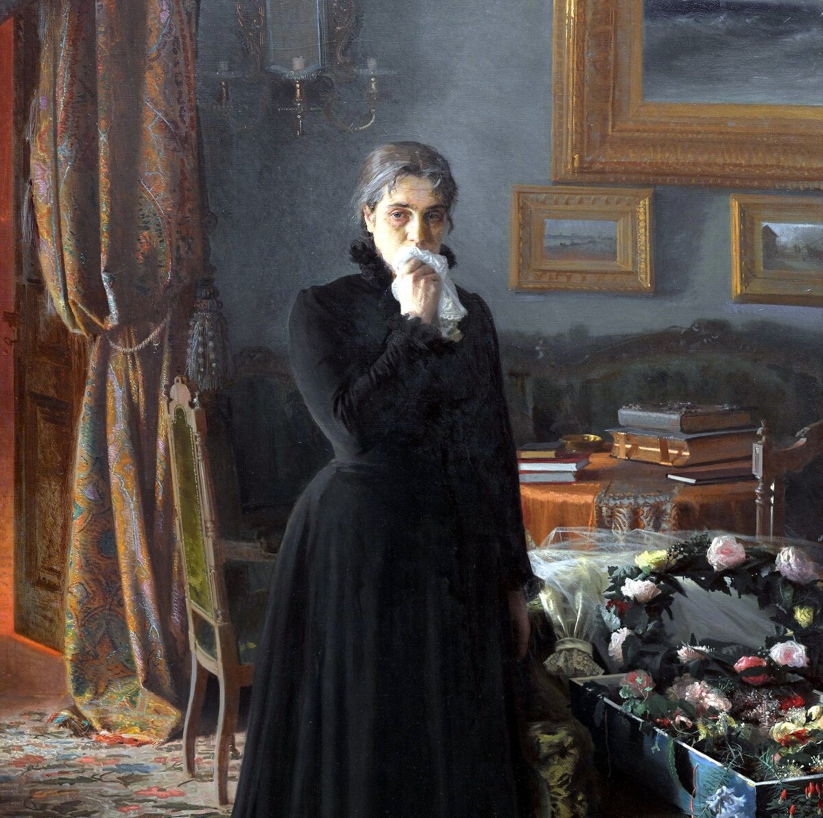 Иван Крамской «Неутешное горе», фрагмент