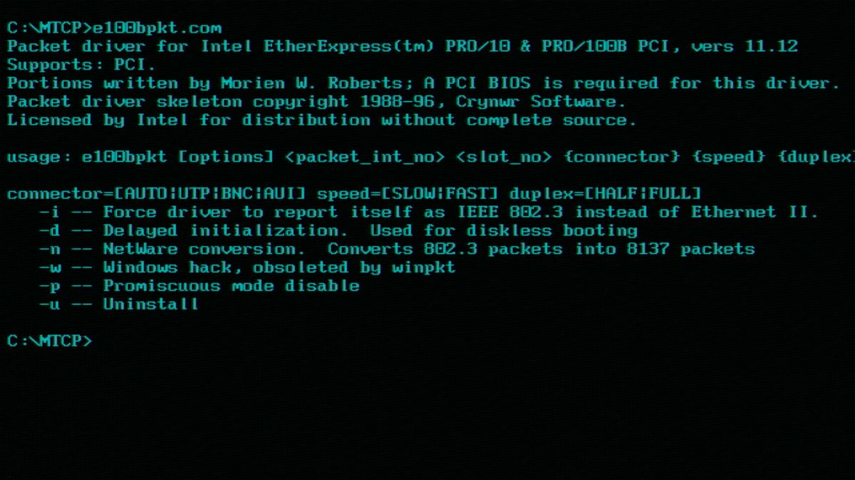 Настройка сети по протоколу TCP/IP в MS-DOS | Ретро Upgrade | Дзен