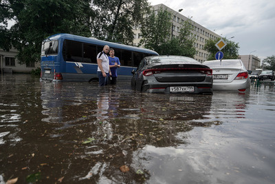    Подтопление после суперливня в Москве ©Пелагия Тихонова РИАМО