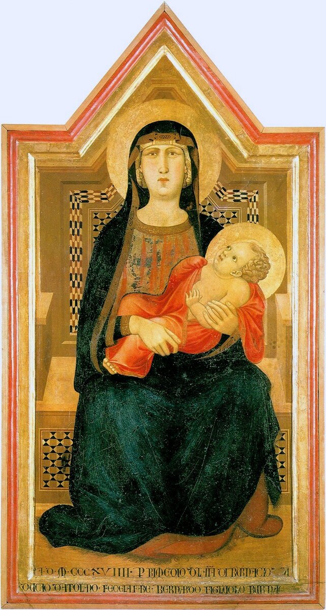 Амброджо Лоренцетти "Мадонна с младенцем", 1319. Музей Джулиано Гелли в Сан-Кашано.