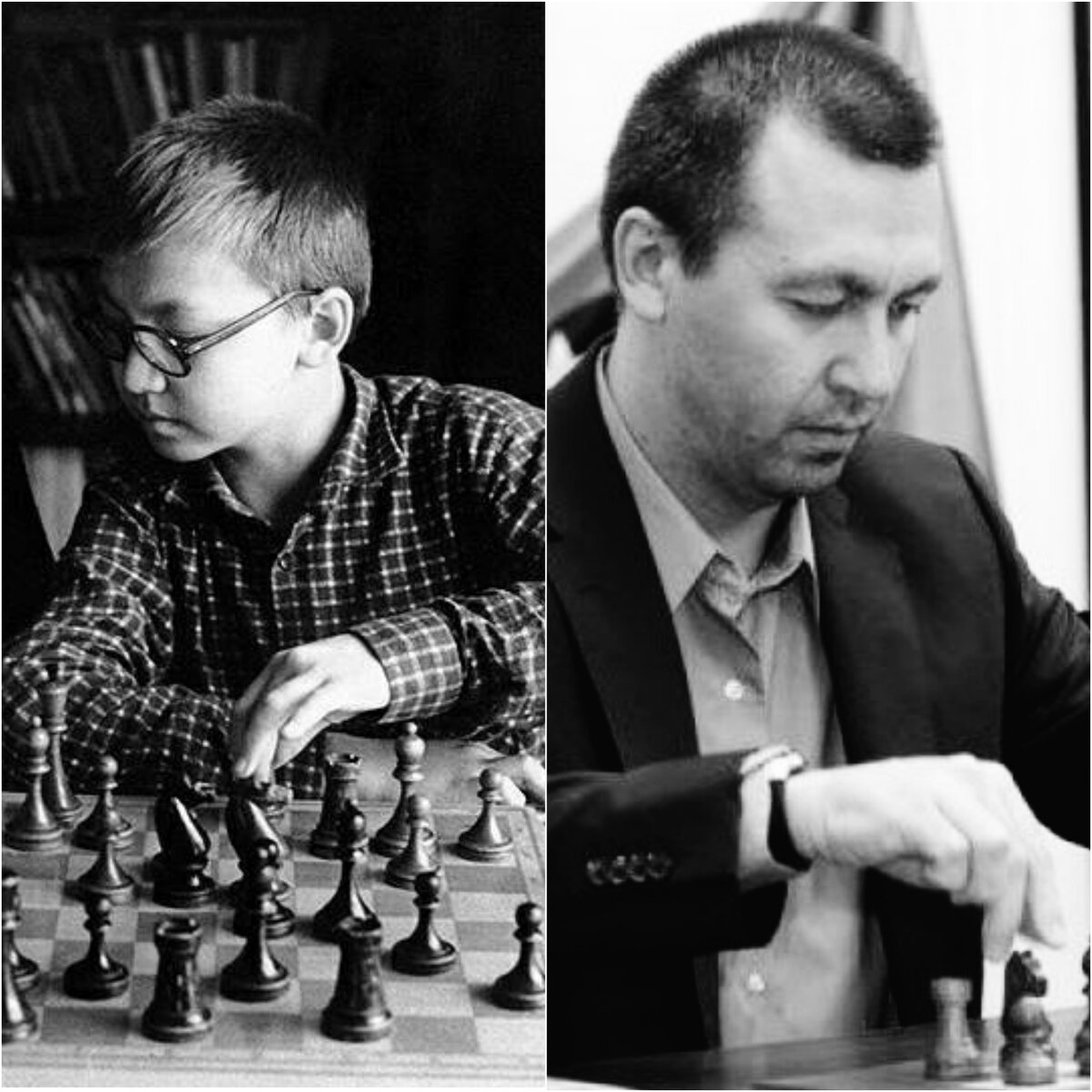 Гата Камский в детстве. На второй фотографии - в 2020 году.