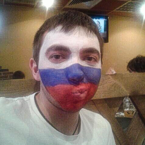 Это я лет 8 назад, болею за Россию
