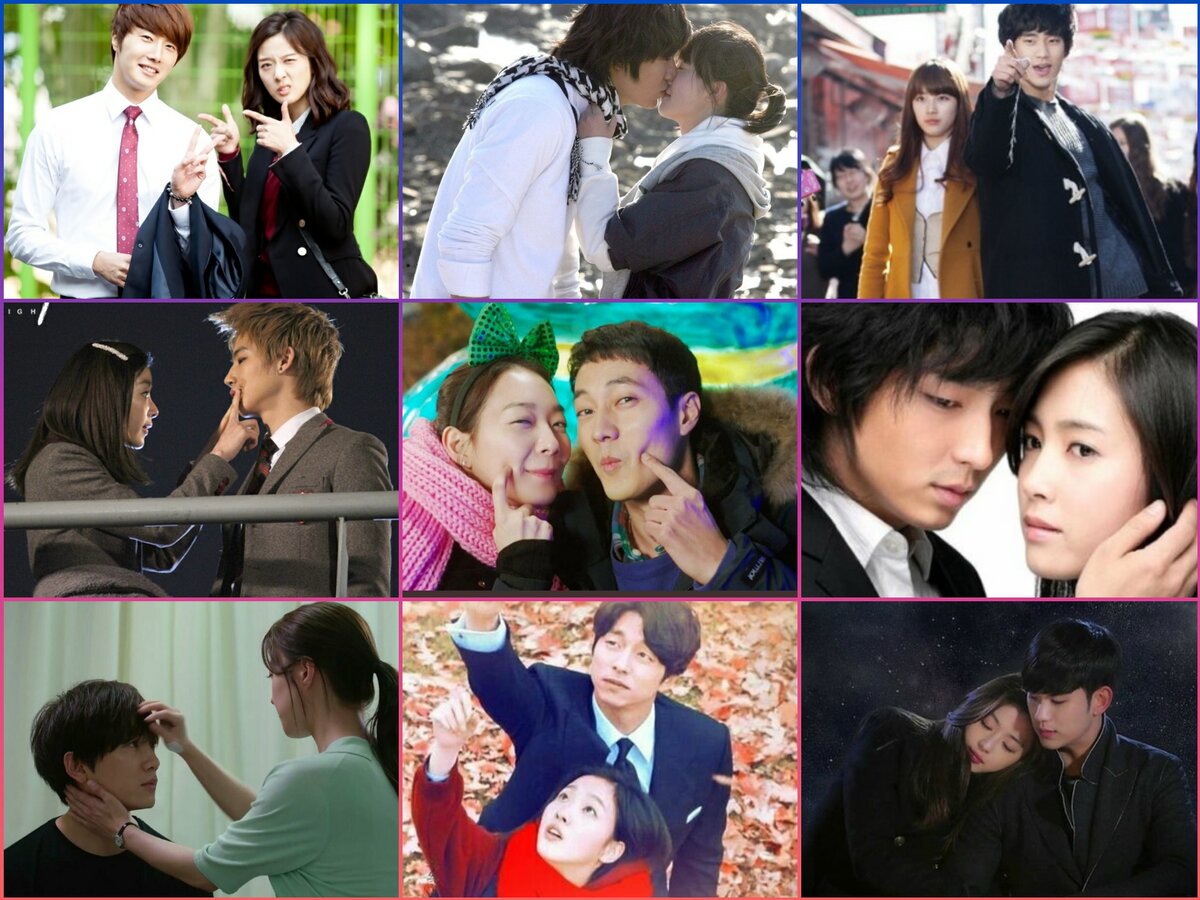 коллаж кадров и постеров дорам этого раздела подборки