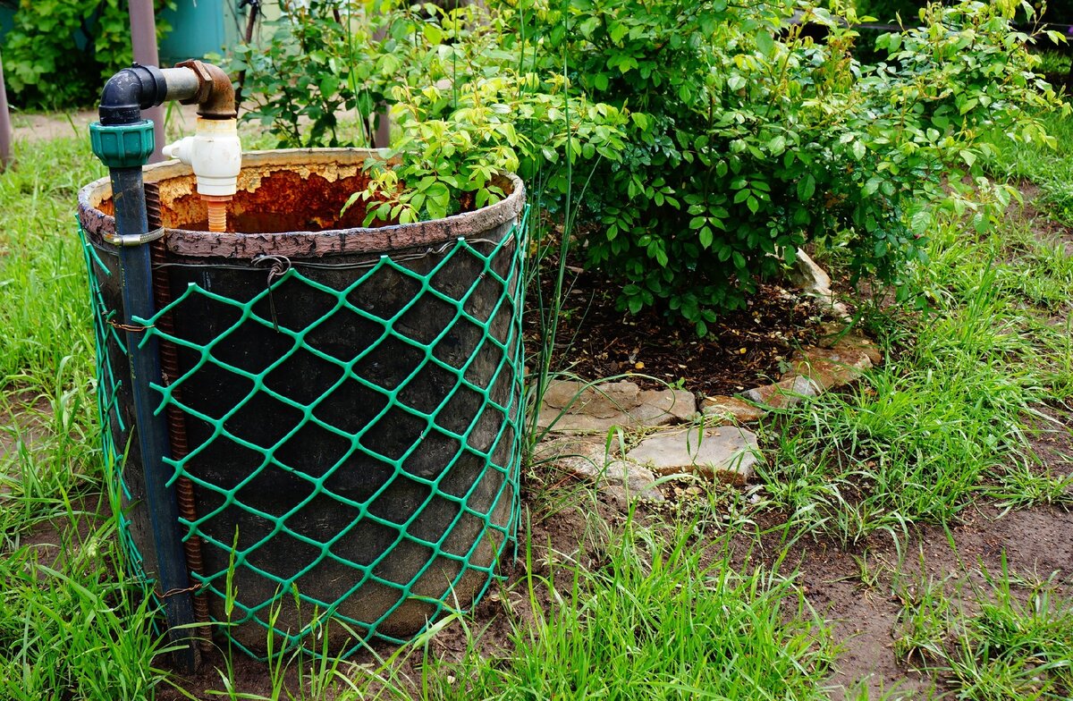 Бочка среди розовых кустов - как инородный предмет. 