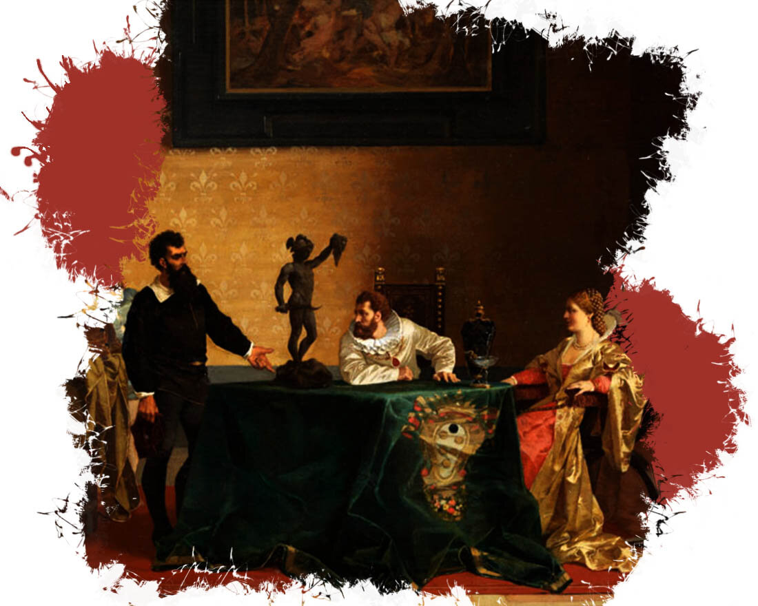 1. Бенвенуто Челлини представляет статую герцогу Тосканскому