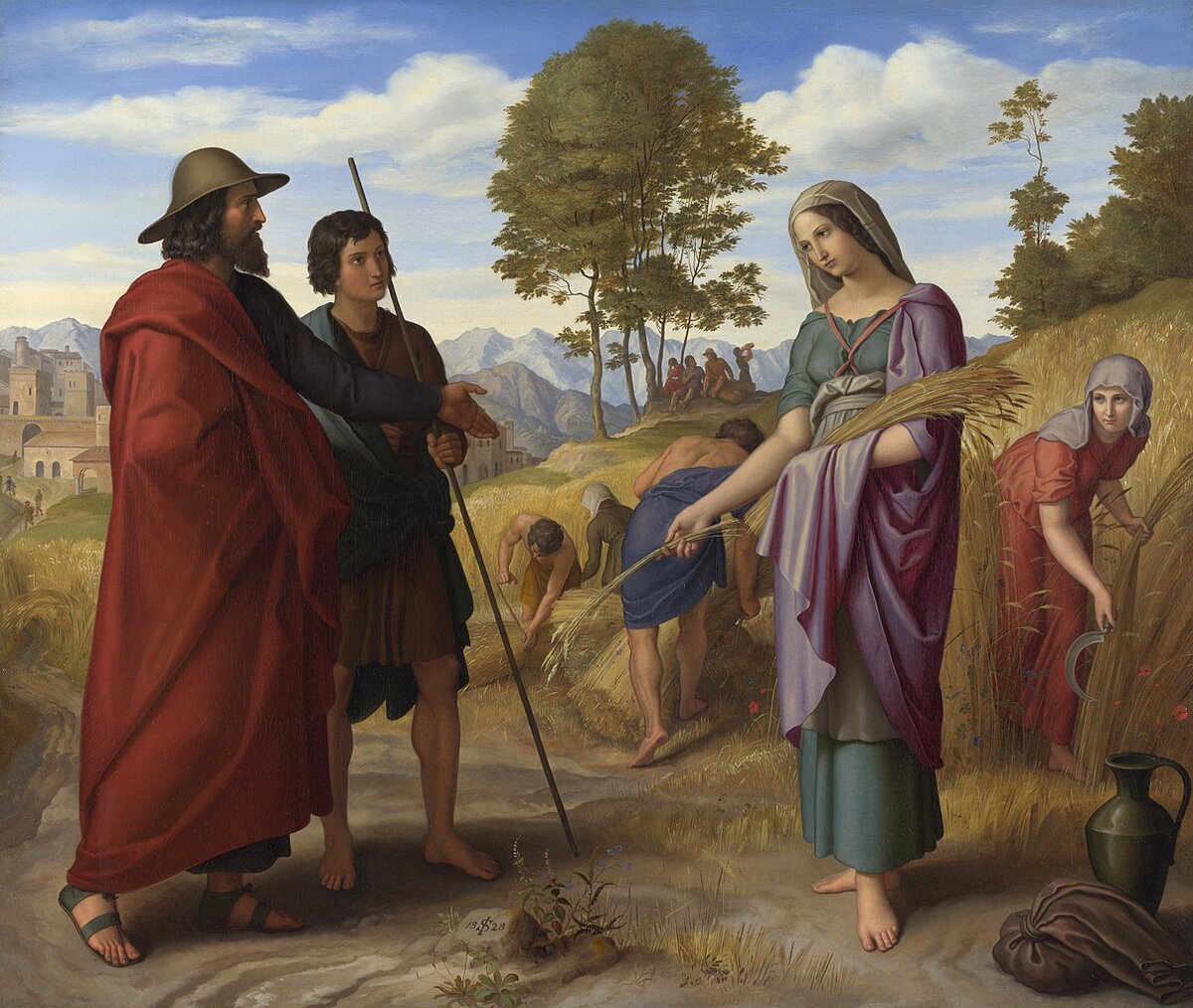 Julius Schnorr von Carolsfeld. Ruth im Feld des Boaz
