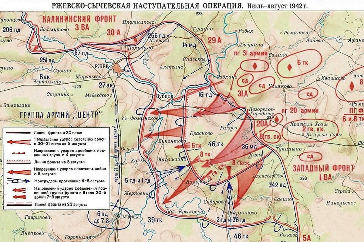 Битва за ржев карта