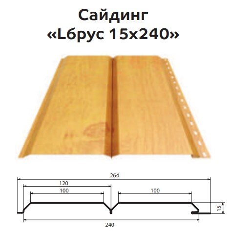 Параметры сайдинга L брус®