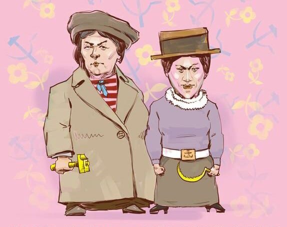 Украинская карикатура на К.Цеткин и Р.Люксембург