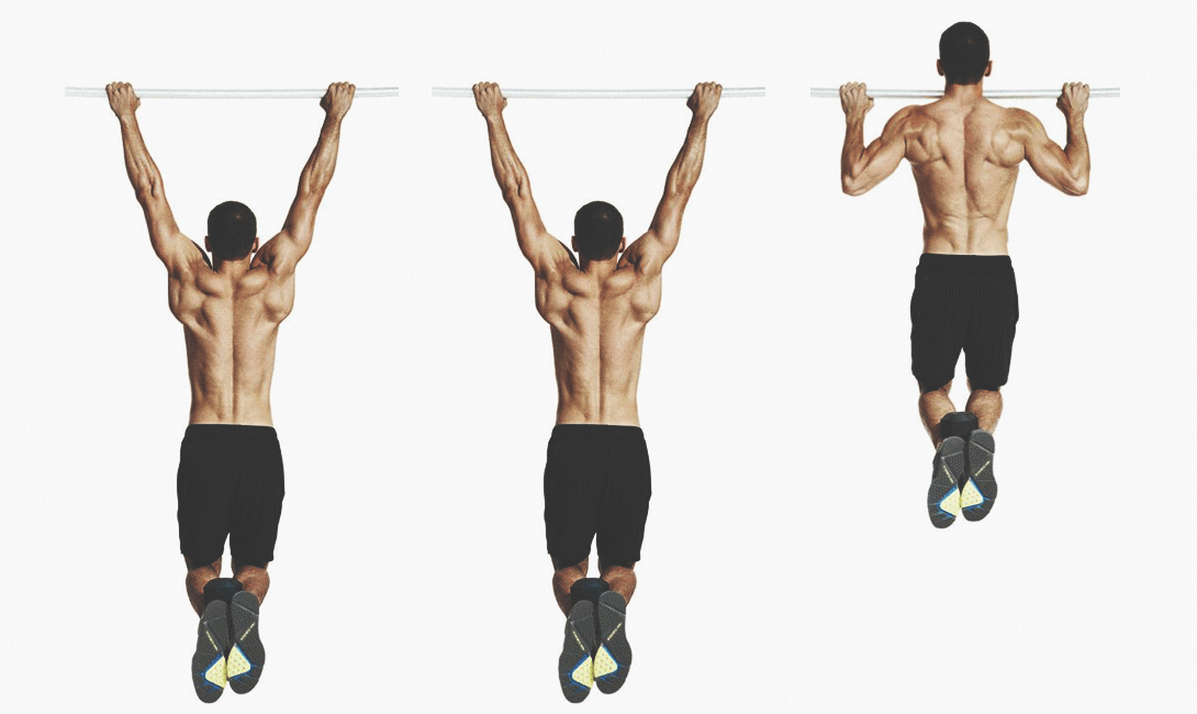 Подтягивание широким хватом