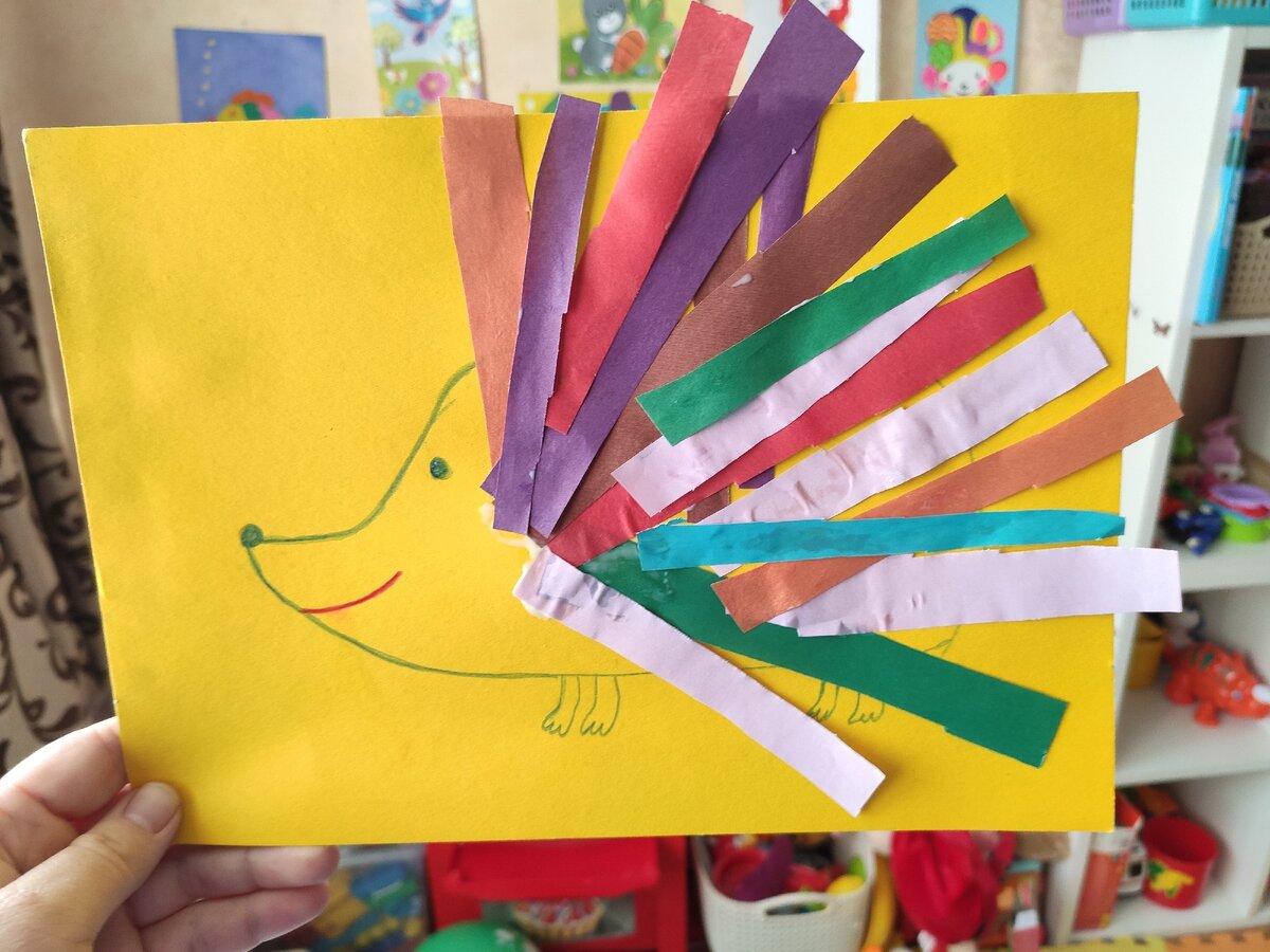 Вот такой ёжик у нас получился. Доче 3 года 1 месяц