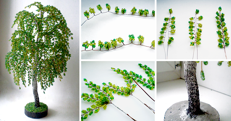 береза из бисера