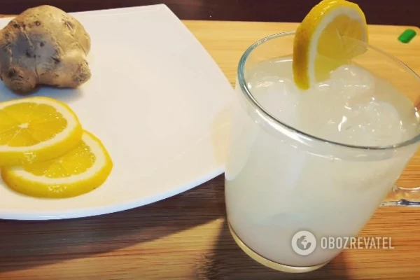 Готовый имбирный лимонад