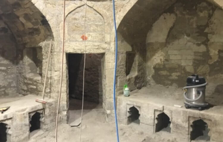 Средневековая баня на реконструкции