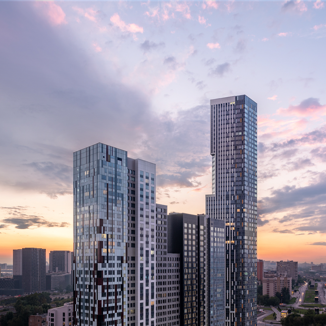 Фасады ЖК Headliner выделяются на фоне однообразной застройки «Большого Сити» 