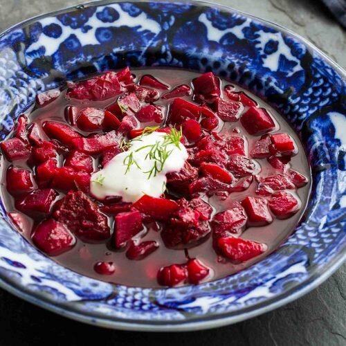 Борщ со свеклой.