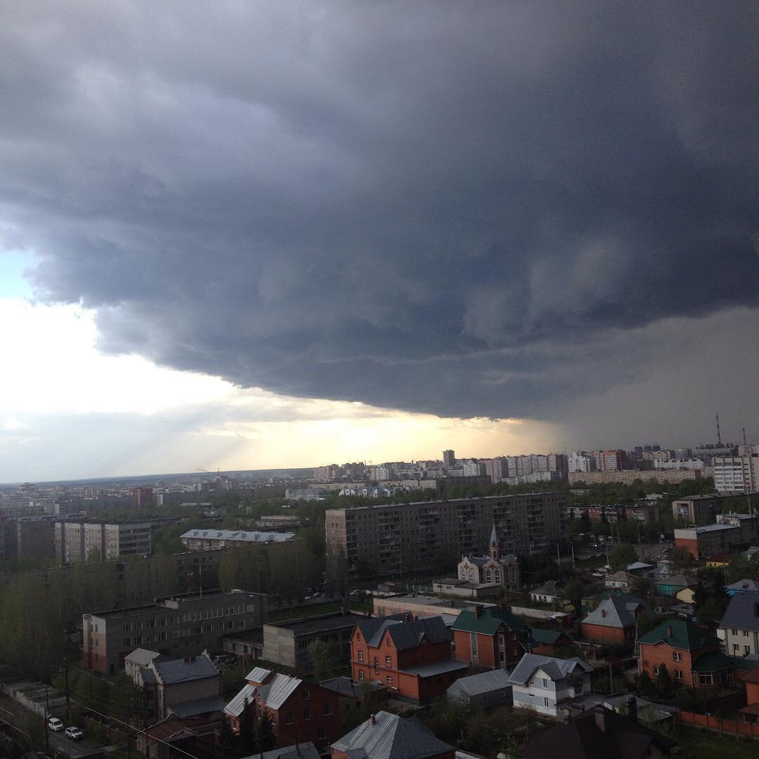 Первая гроза в Барнауле 11 мая 2017