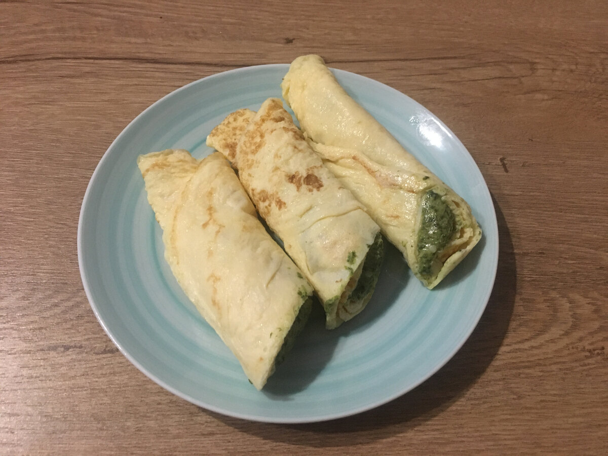 Яичные блинчики с начинкой