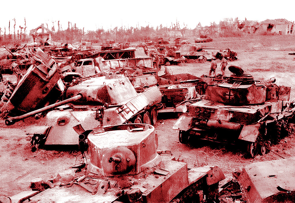 После Сражения под Прохоровкой, фото 1943 года.