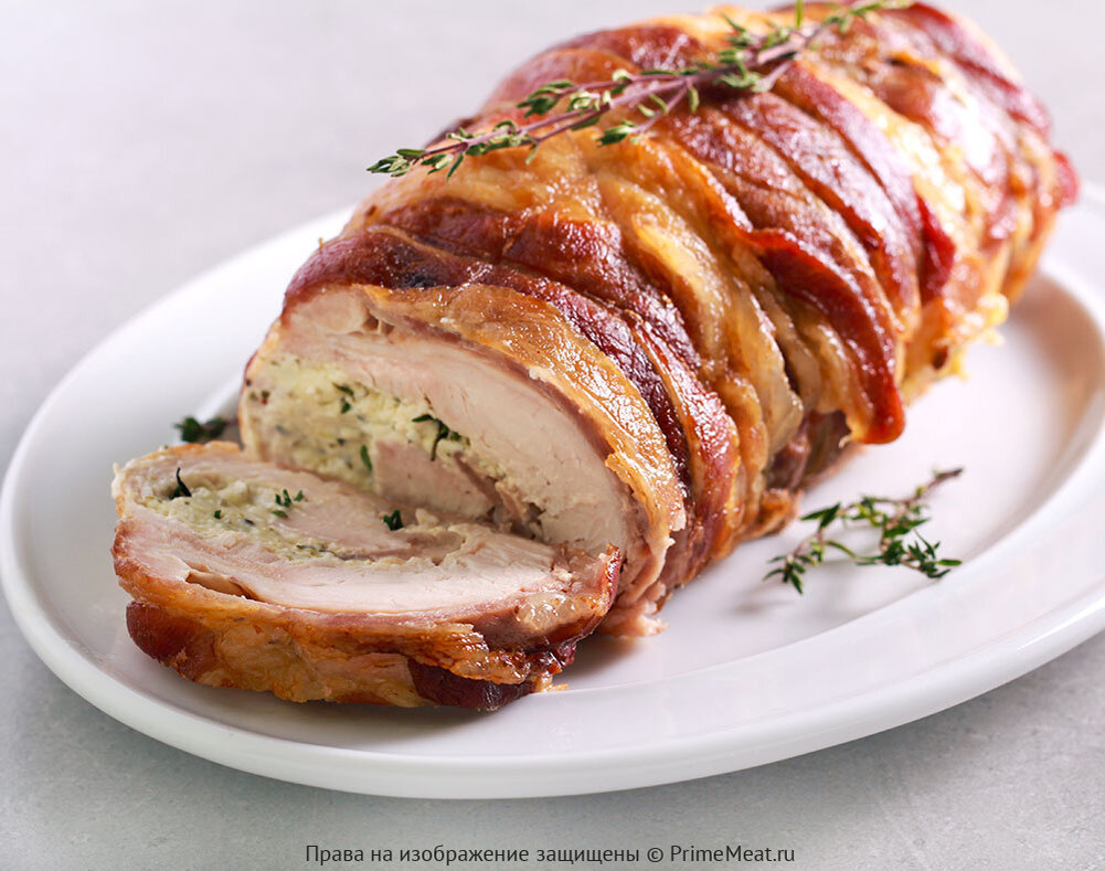 Рулет из кролика c трюфельным соусом в беконе (полуфабрикат)
2565 руб за 1 кг