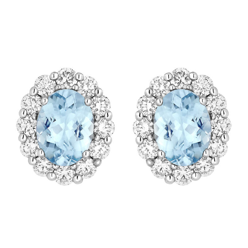 Серьги Garrard из платины с аквамаринами и бриллиантами, коллекция Garrard 1735