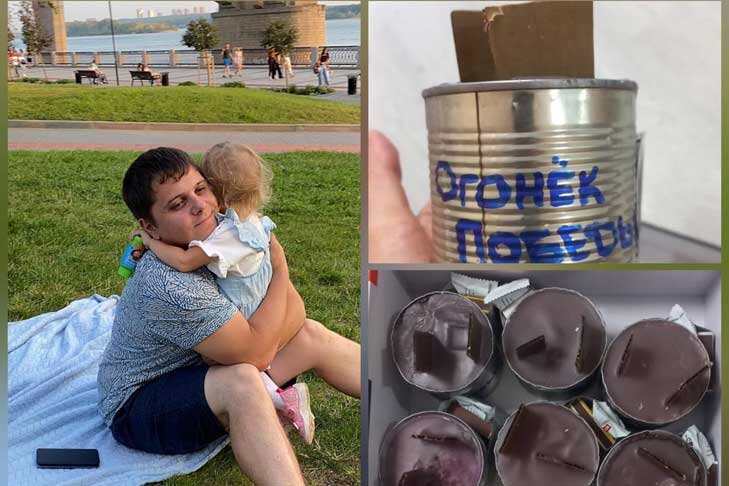    Маленькая Соня ждет папу домой и делает свечи для солдат на фронт. Коллаж VN.ru