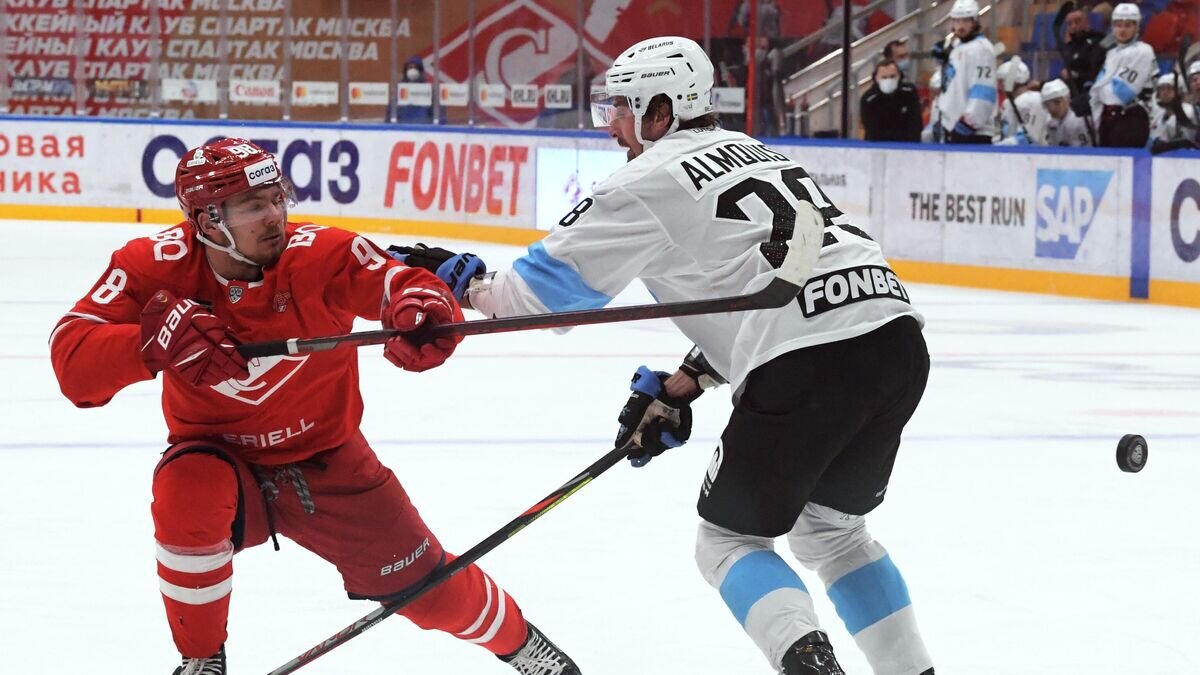    Хоккей. КХЛ. Матч "Спартак" - "Динамо" (Минск)© РИА Новости / Сергей Гунеев