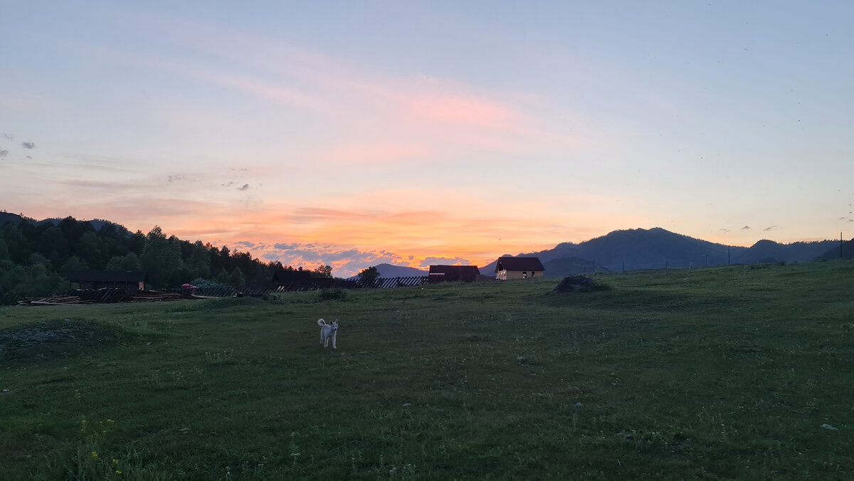 Чуйский тракт, закат июль 2023 