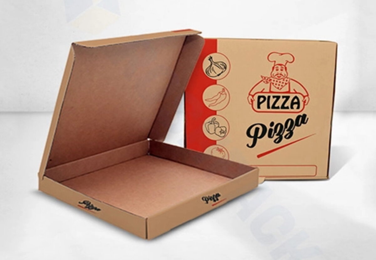 Картонная упаковка для пиццы.