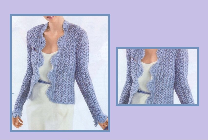 Ажурный летний жакет