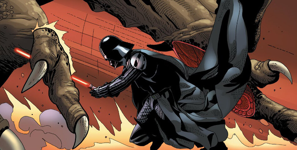 Фрагмент комикса Darth Vader №22 (изд-во Marvel), илл. Сальвадор Ларрока