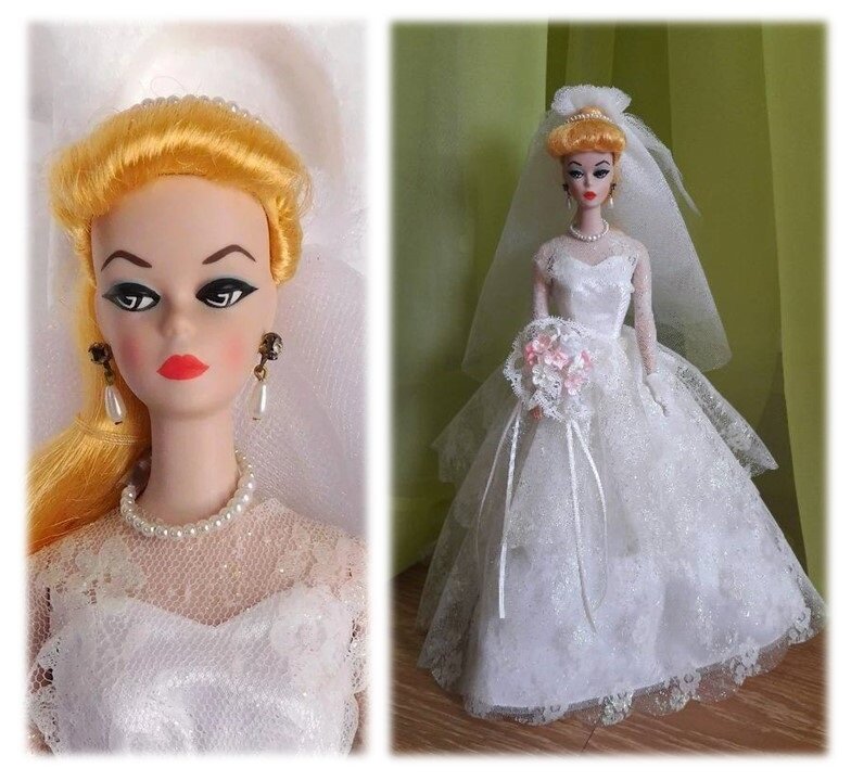 1989 Wedding Party Porcelain Barbie Doll (коллаж автора)