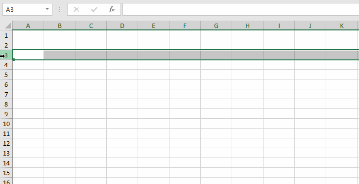 Пример изменения ширины столбцов и высоты строк