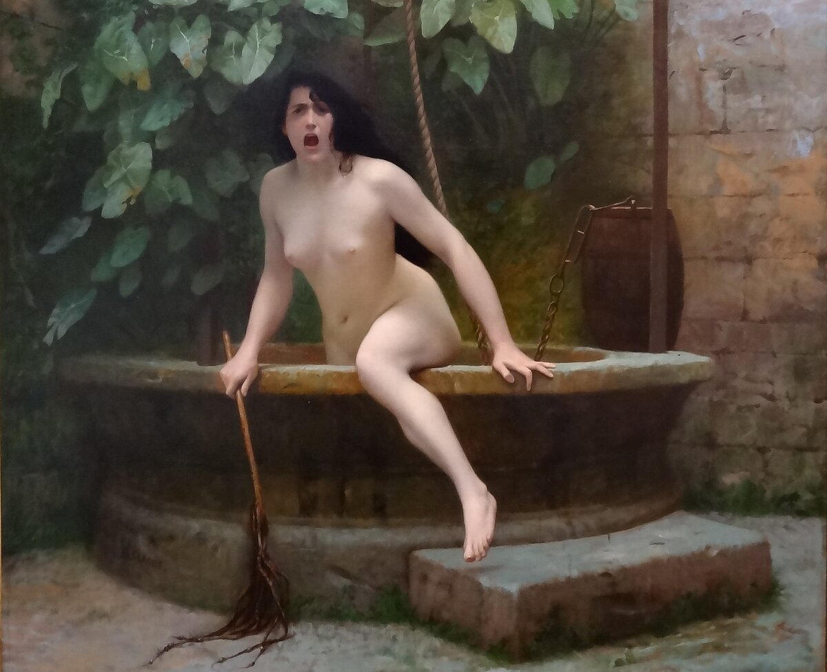 Жан-Леон Жером «Истина, выбирающаяся из колодца», фрагмент