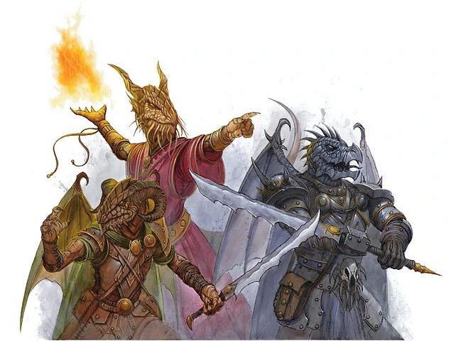Дракониды (арт www.dragonlance.fandom.com).
