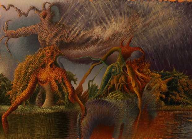 Годфри Блоу (Godfrey Blow). Чем мы стали… Масло, бумага. 63х89 см.