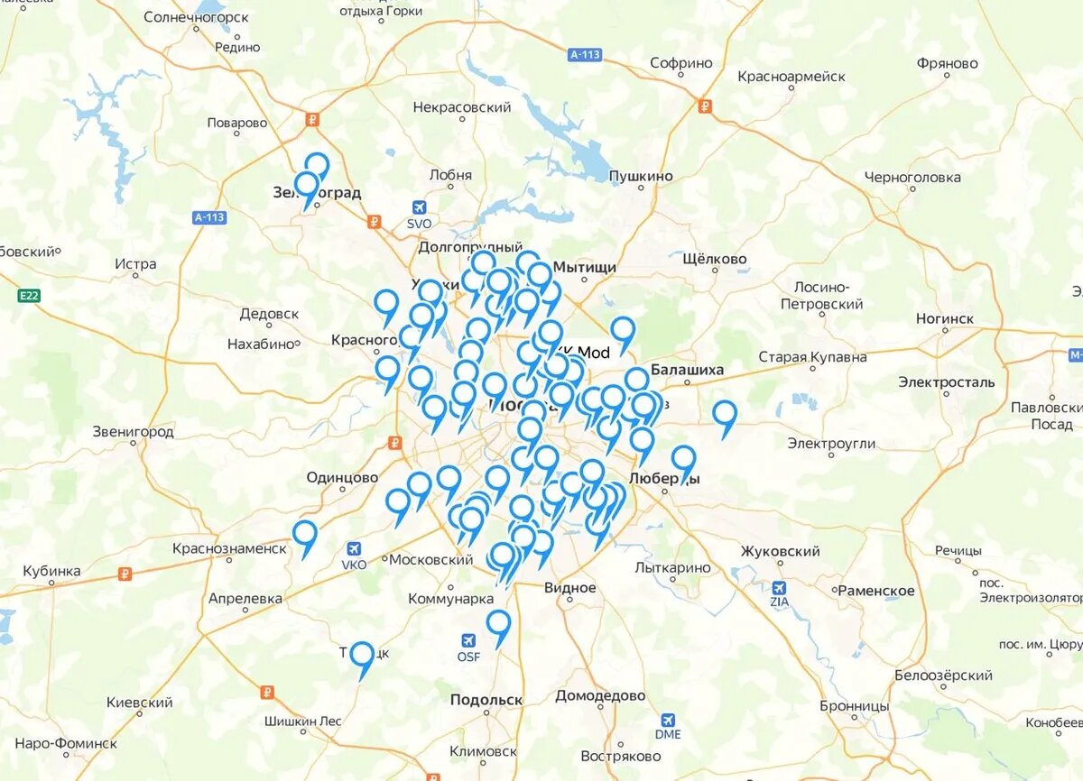 Карта действующих бомбоубежищ в москве