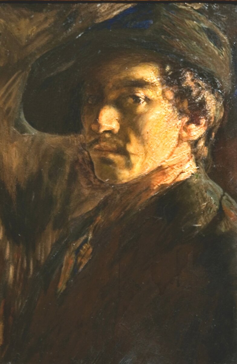 Исаак Израилевич Бродский (1884—1939) Автопортрет
1904
Картон, масло
НИМ РАХ