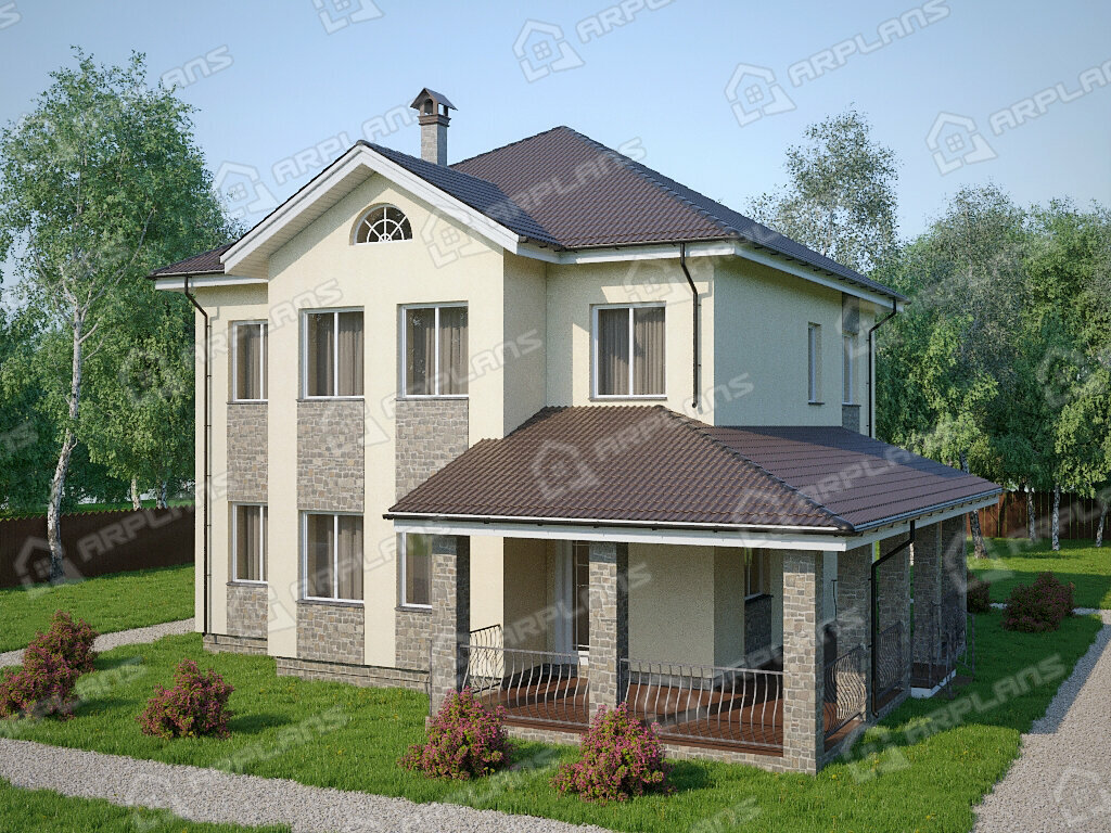 Внешний вид дома. Источник изображения: канал "Arplans.ru - проекты домов"