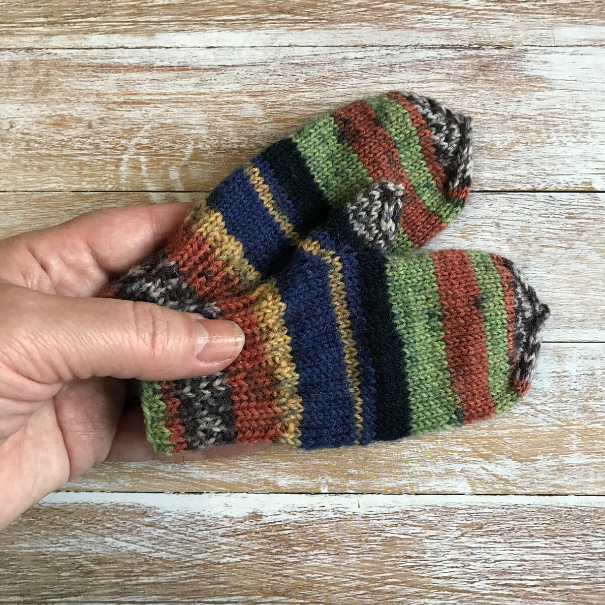 Варежки вязаные