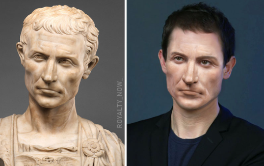Гай Юлий Цезарь выглядел так с молодости