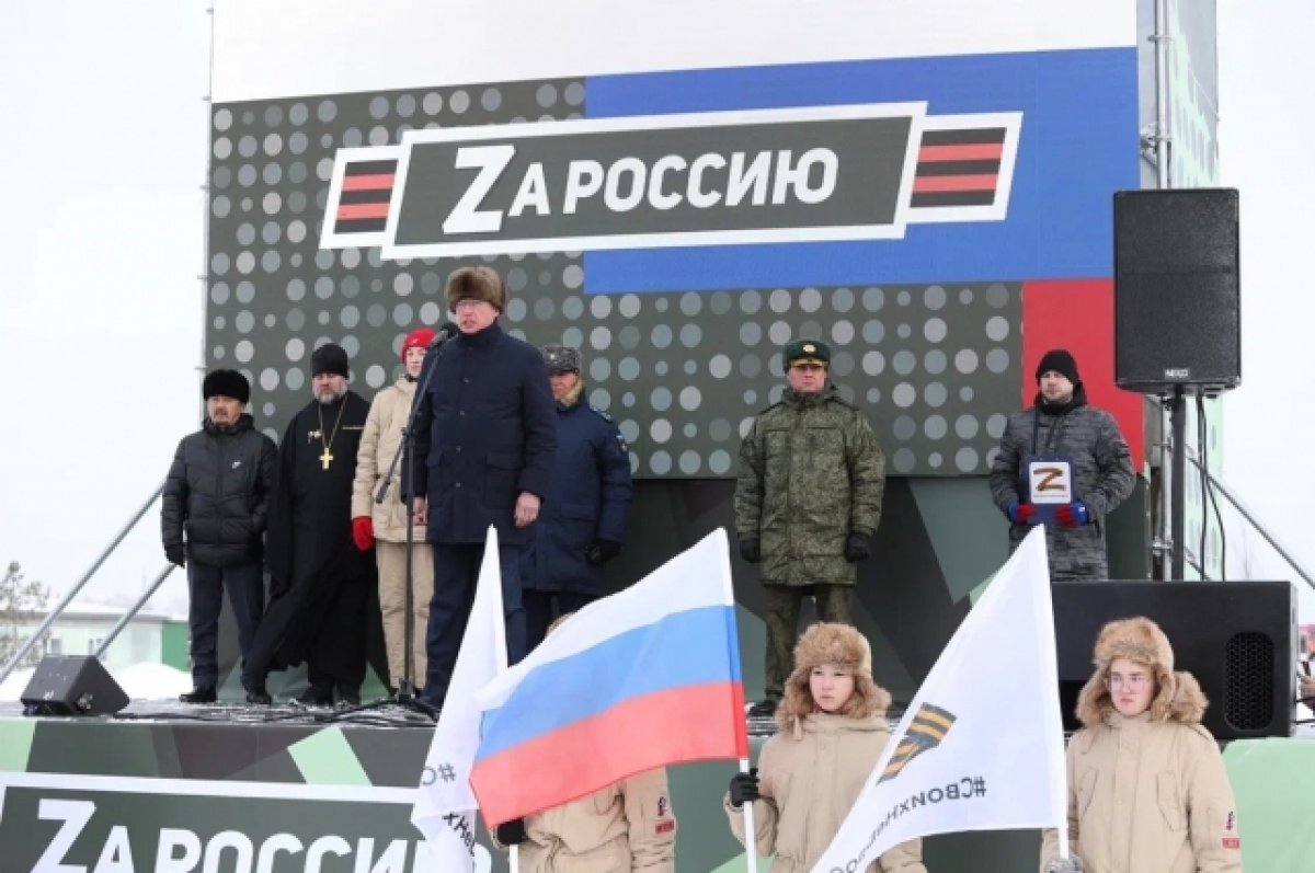    Сегодня в Омске проводили мобилизованных бойцов к местам несения службы