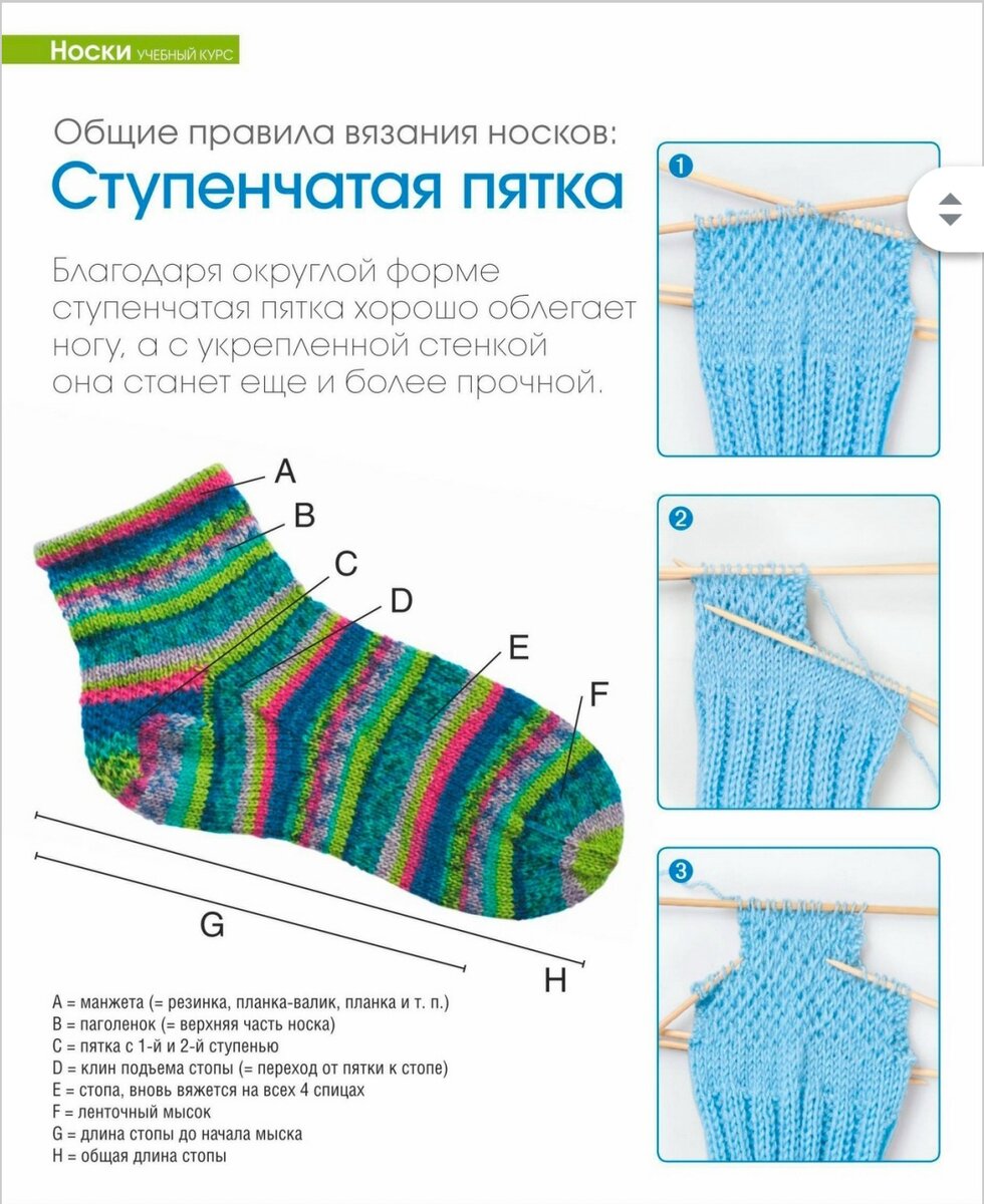 Размер спиц для вязания носков