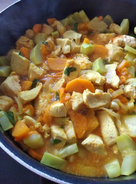 курица с овощами рецепт