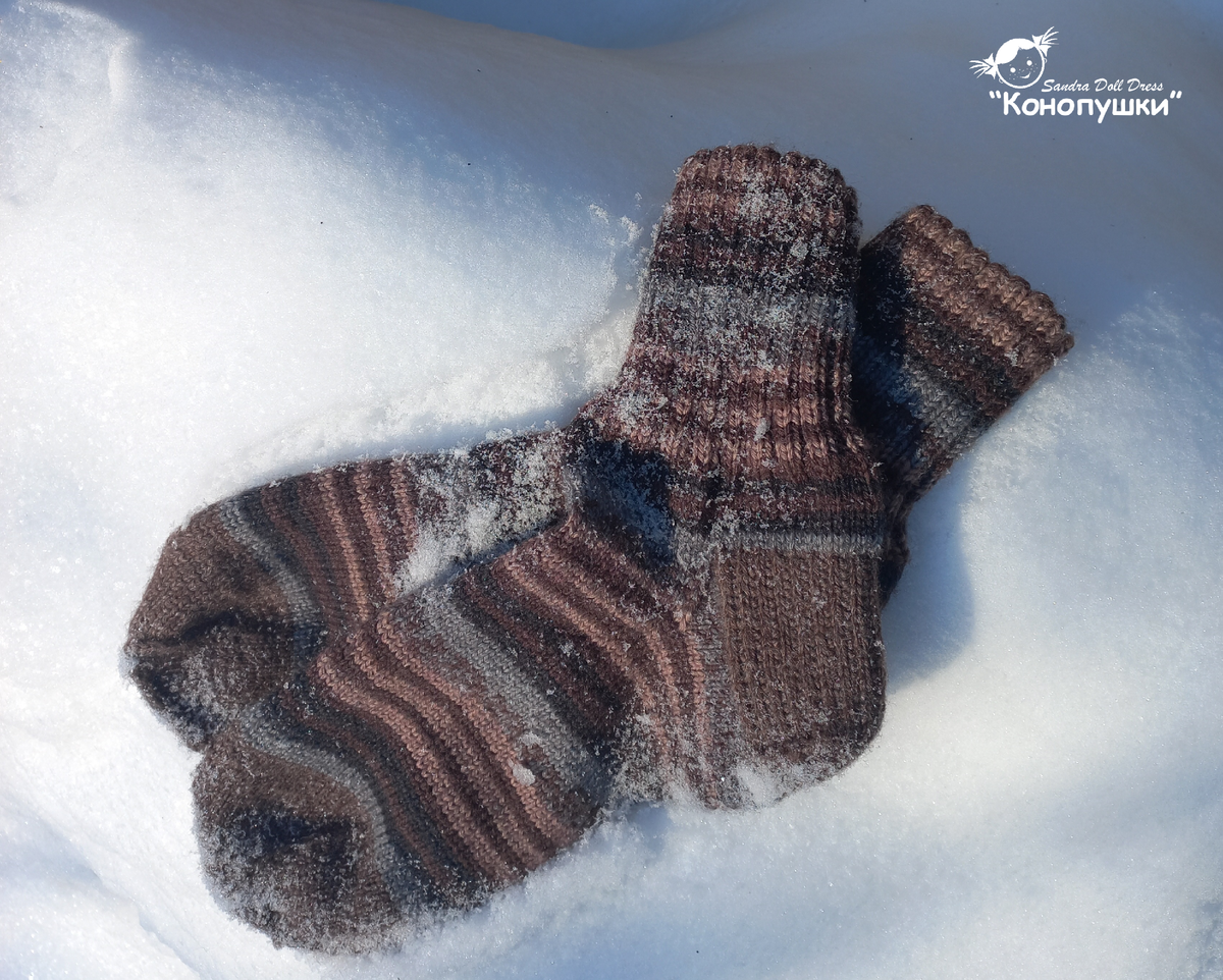 Носки из пряжа Вултайм (wooltime), 43 размер, сп. № 2,25, фото до стирки.