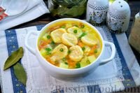 Простой рецепт на обед — рисовый суп с сырными клёцками. Хотя суп готовится без мяса, нежные клёцки с сыром, а также рис и картофель делают его сытным. Отличный вариант на случай, если нужно быстро сообразить первое блюдо из того, что есть на кухне.
