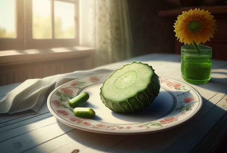 Блюдо из огурца в фантазиях автора.