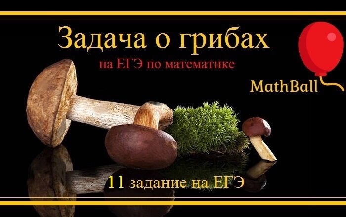 №4 Задача о грибах на ЕГЭ по математике. | MathBall | Дзен