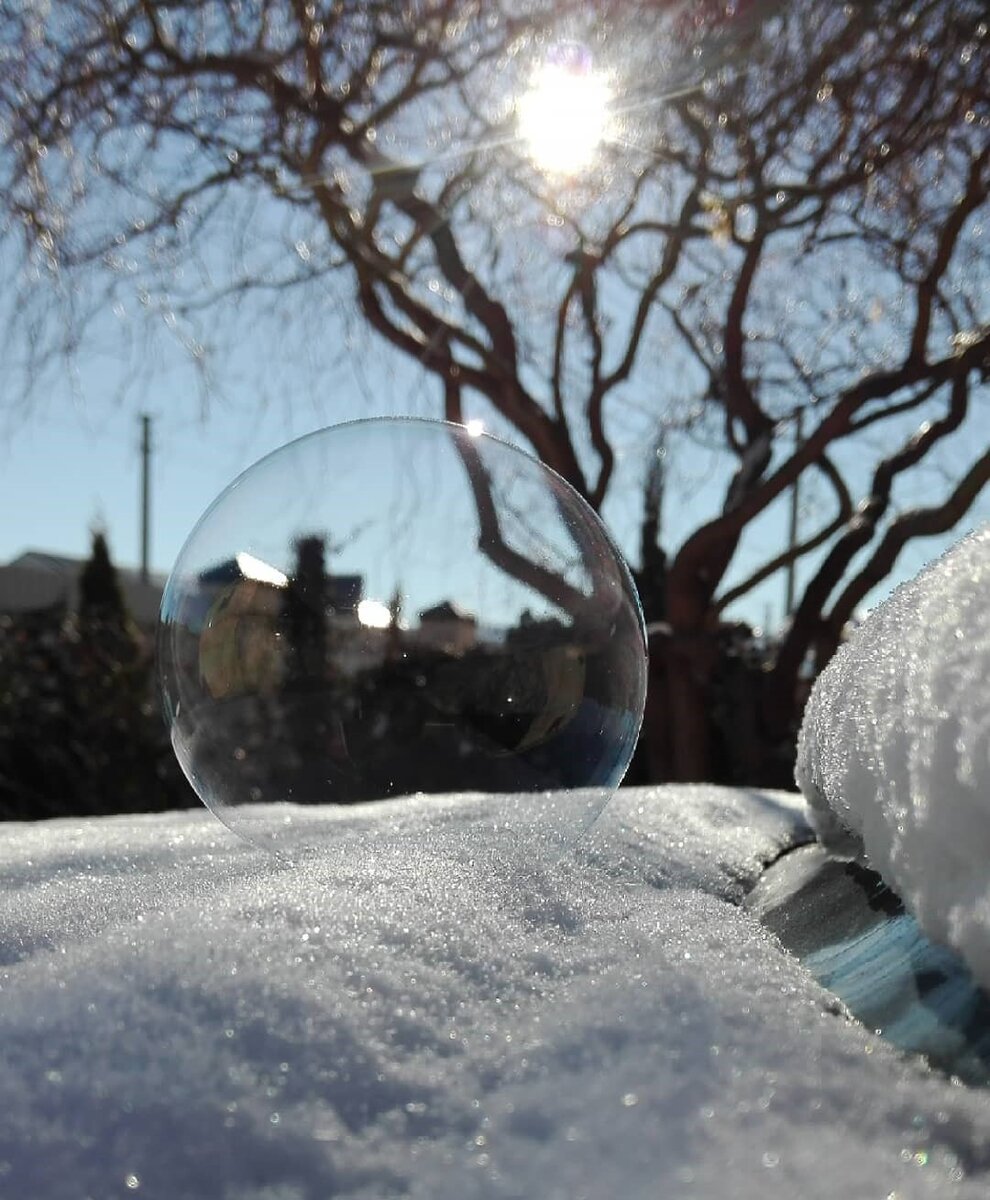 пузырь собирается замёрзнуть