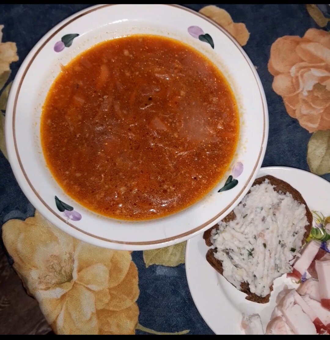 борщ мой, намазка тоже